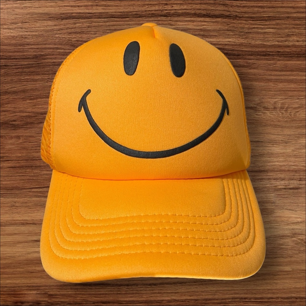Smiley Face Orange Hat
